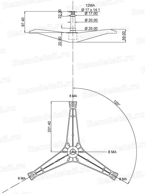 Крестовина для стиральной машины Samsung DC97-11292A Cod729