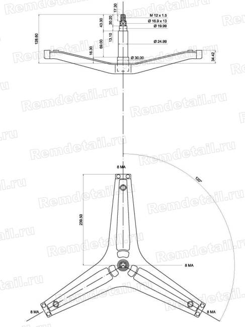 Крестовина для стиральной машины Samsung Hansa DC97-17602A Cod747